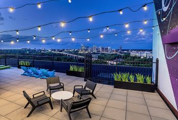 Sky lounge with comfy seating and amazing views!